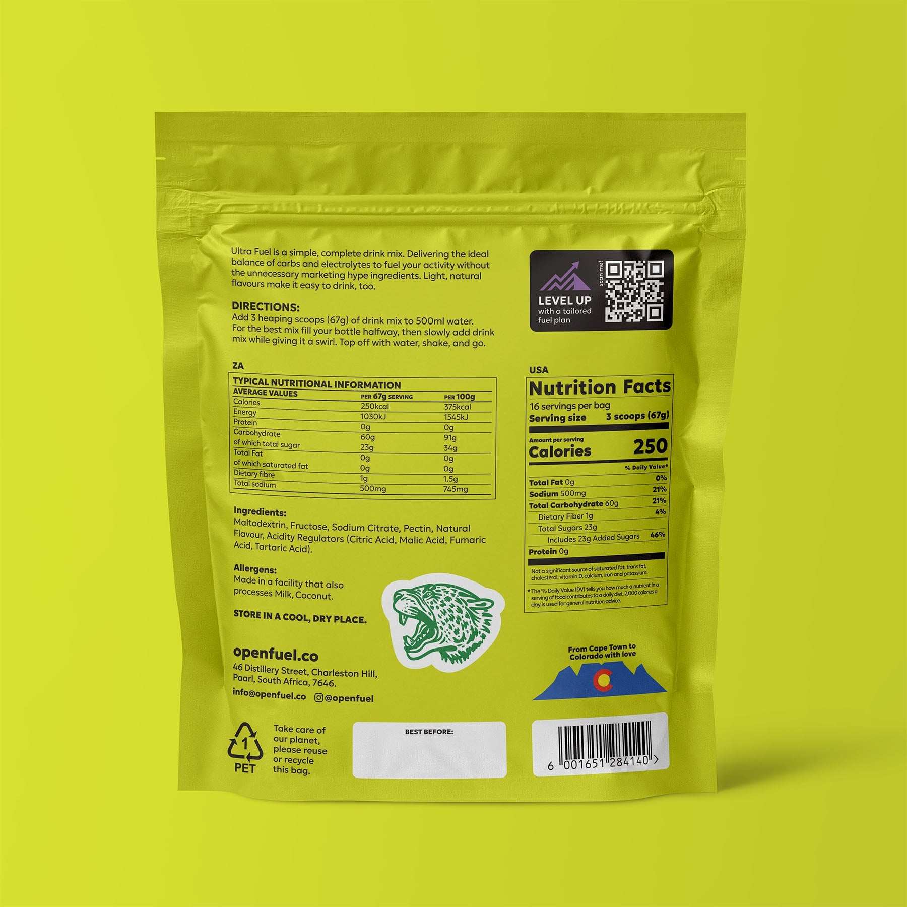 Ultra Fuel Zesty Limeade Parade 16 Serving Bag